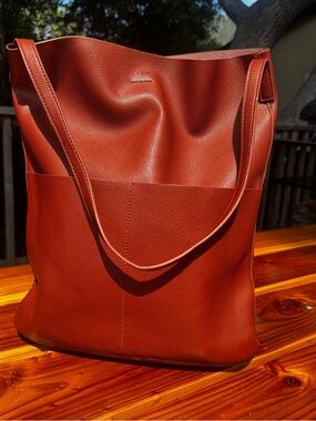 Oak & Fort Faux Leather Brown Bag